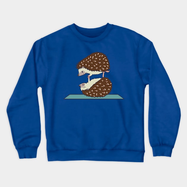 Acroyoga Hedgehog Crewneck Sweatshirt by huebucket